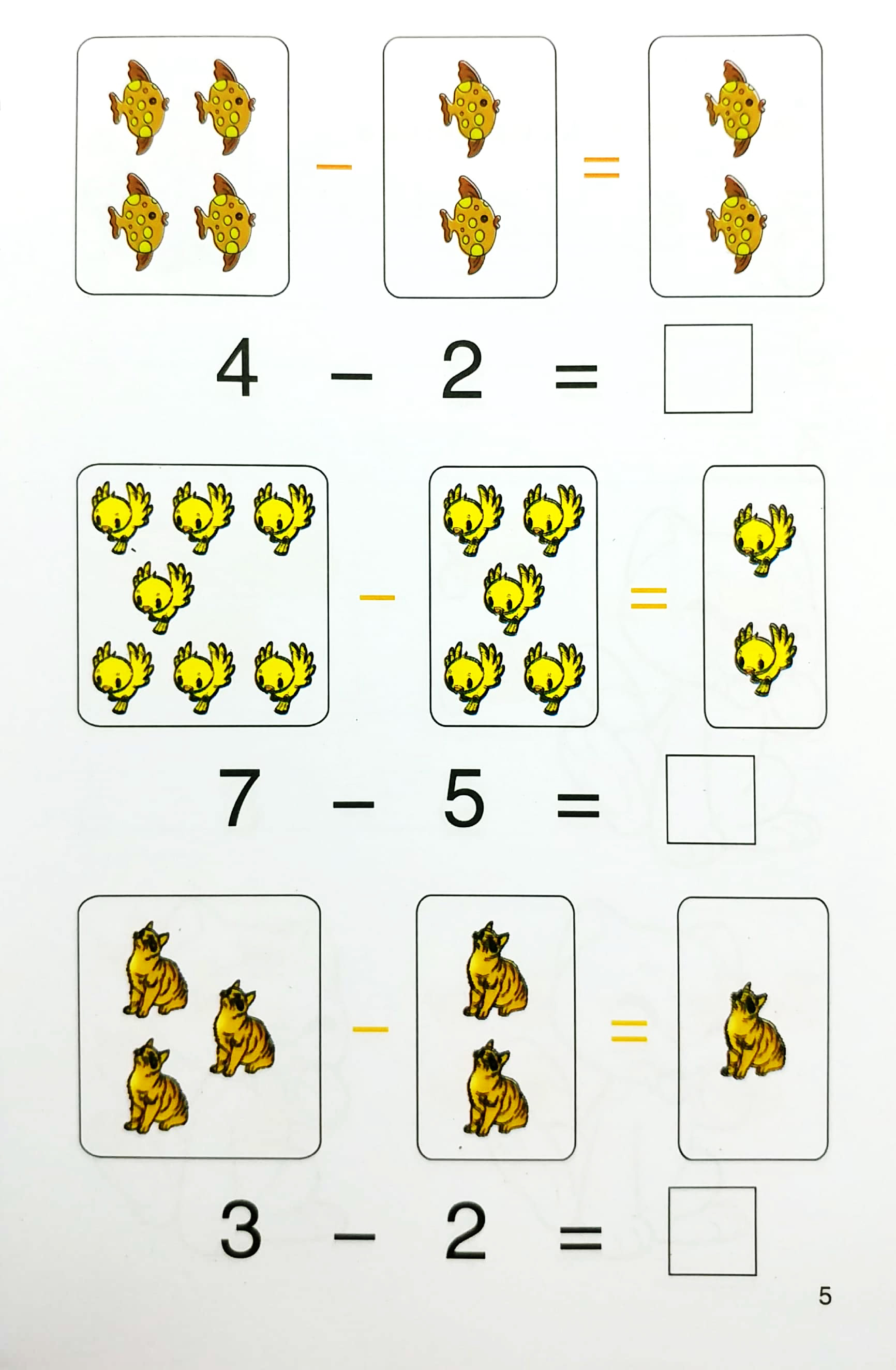 tô màu - làm quen với toán - phép trừ (dành cho trẻ 5-6 tuổi) - Ảnh 6