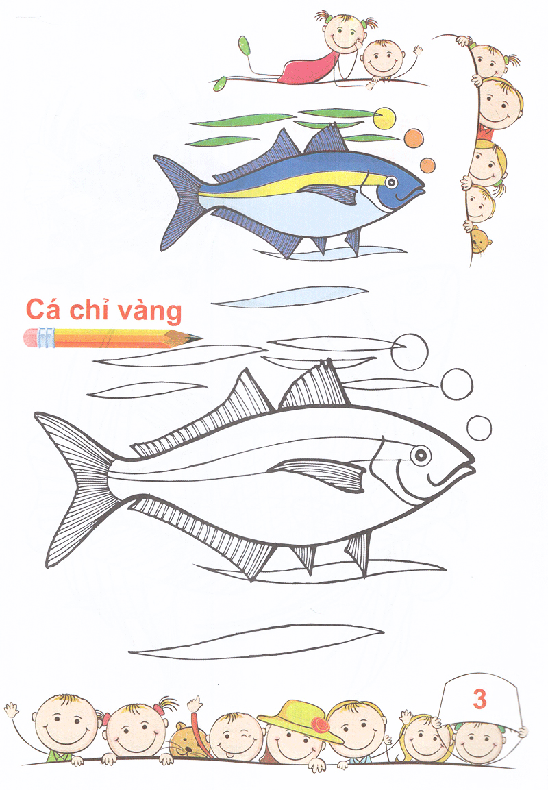 tô màu mẫu giáo các loài cá - Ảnh 4