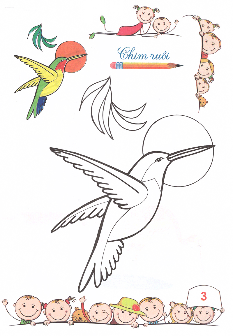 tô màu mẫu giáo - các loài chim (tái bản 2018) - Ảnh 4