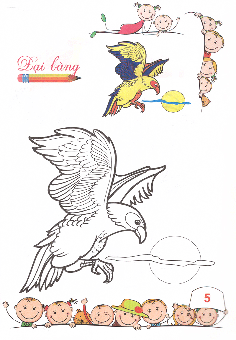 tô màu mẫu giáo - các loài chim (tái bản 2018) - Ảnh 6