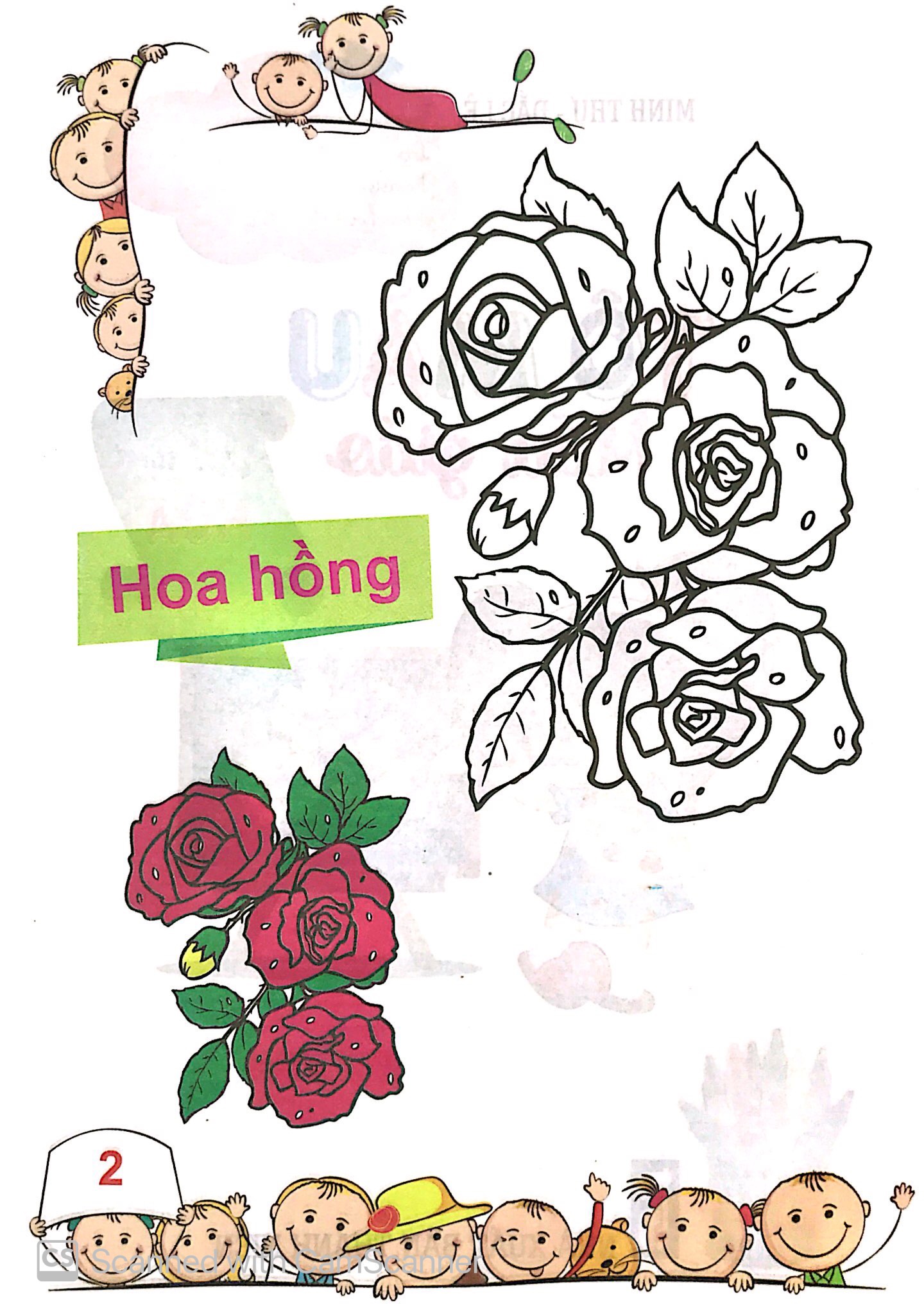 tô màu mẫu giáo - các loài hoa - Ảnh 3