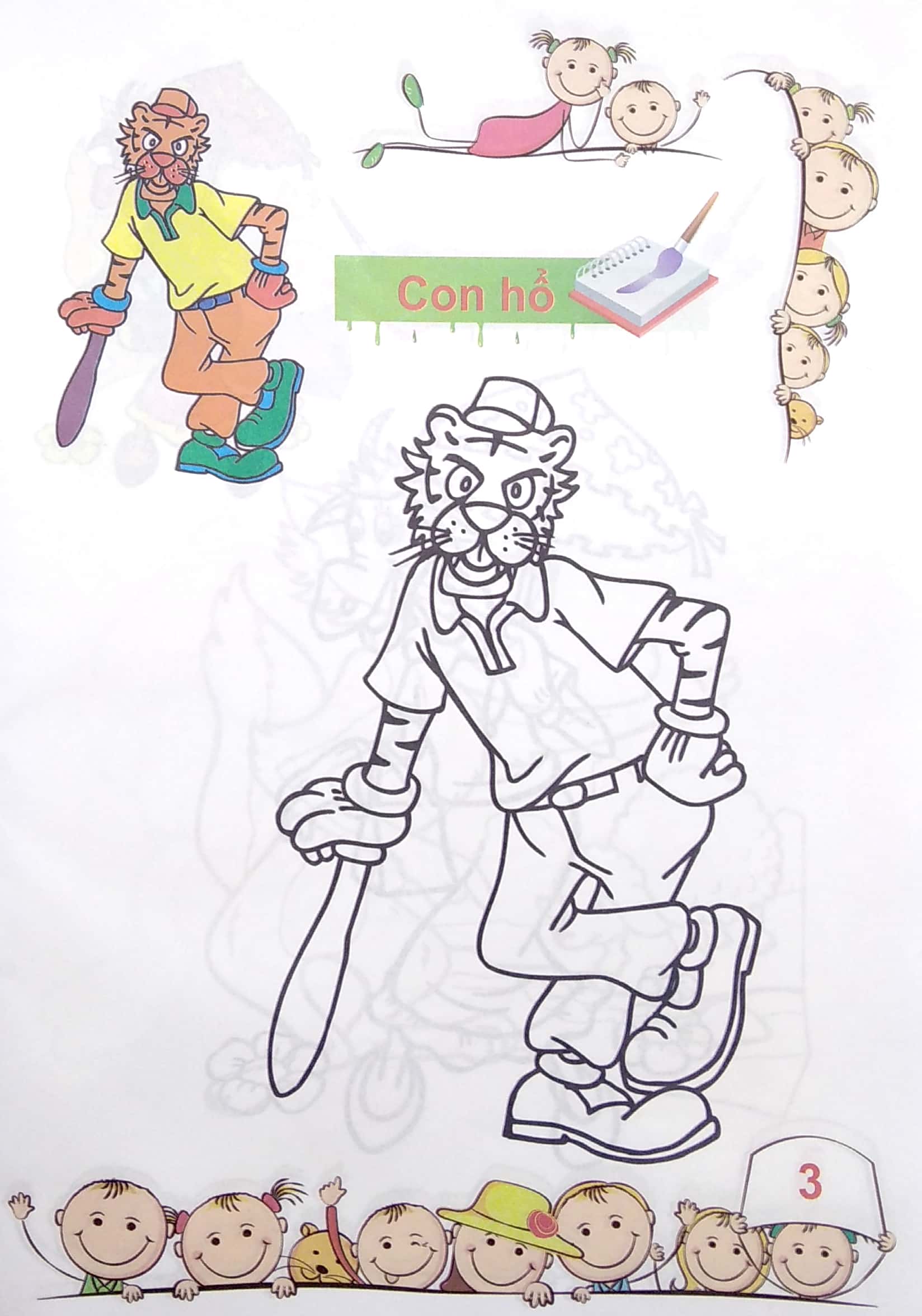 tô màu mẫu giáo - các loài thú - Ảnh 4