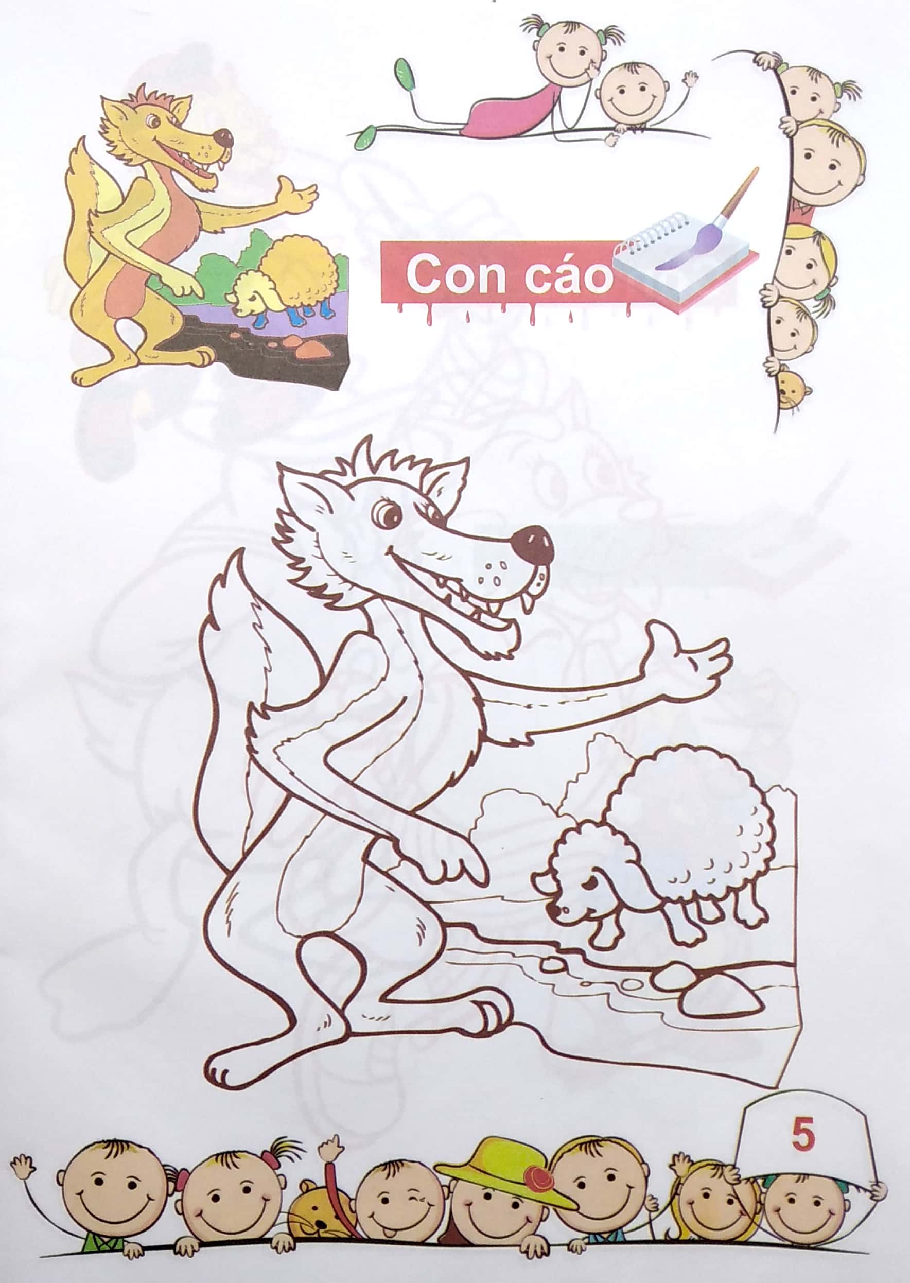 tô màu mẫu giáo - các loài thú - Ảnh 6