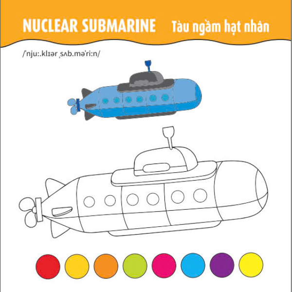 tô màu phát triển iq-eq-cq - song ngữ anh-việt - ôtô-tàu thuyền-máy bay - tập 1 - Ảnh 6