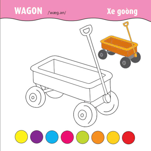 tô màu phát triển iq-eq-cq - song ngữ anh-việt - ôtô-tàu thuyền-máy bay - tập 3 - Ảnh 5