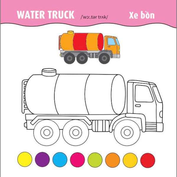 tô màu phát triển iq-eq-cq - song ngữ anh-việt - ôtô-tàu thuyền-máy bay - tập 3 - Ảnh 7