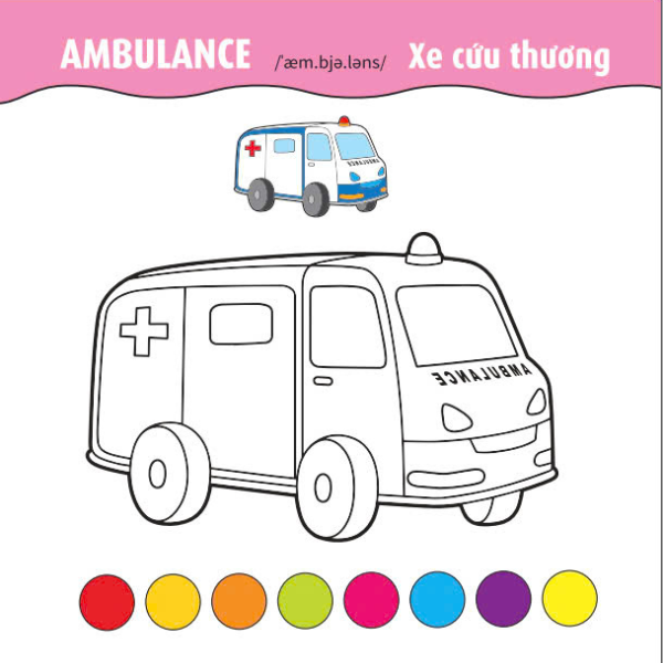 tô màu phát triển iq-eq-cq - song ngữ anh-việt - ôtô-tàu thuyền-máy bay - tập 3 - Ảnh 8