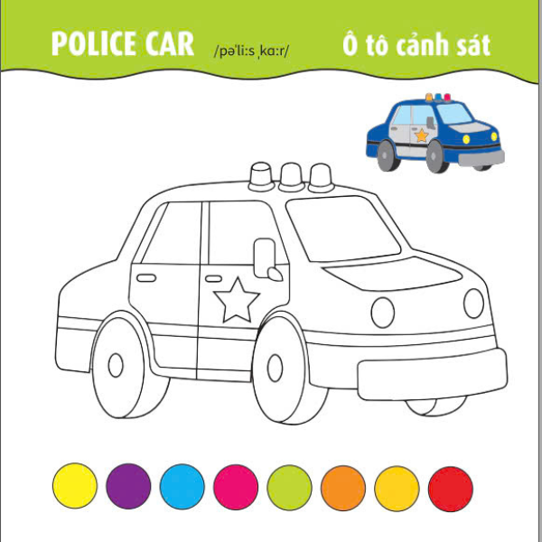 tô màu phát triển iq-eq-cq - song ngữ anh-việt - ôtô-tàu thuyền-máy bay - tập 4 - Ảnh 6