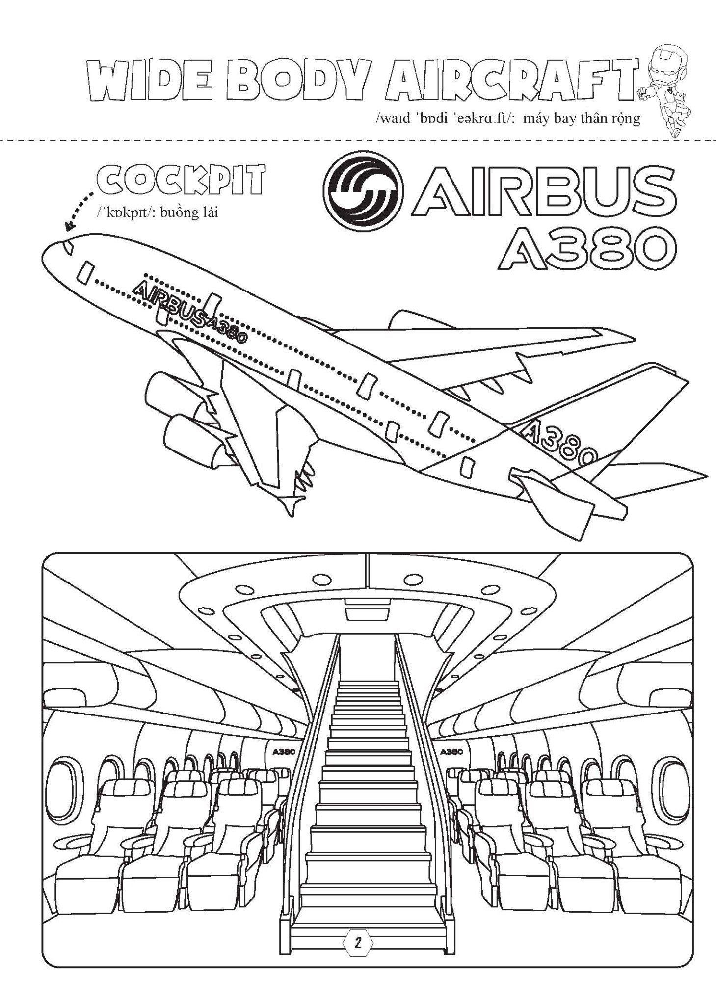 tô màu phương tiện giao thông - máy bay siêu khổng lồ - super huge airplanes - Ảnh 4