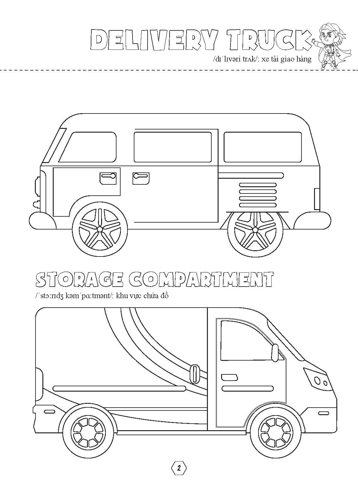 tô màu phương tiện giao thông - xe tải vượt mọi địa hình - trucks on the ways - Ảnh 3