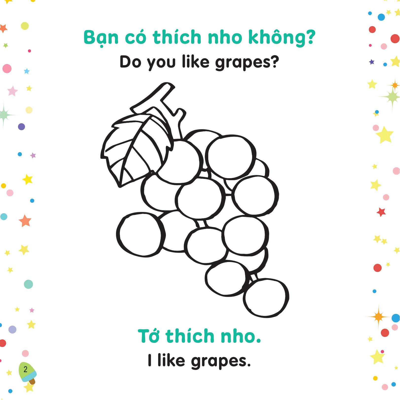 tô màu sáng tạo - bé học tiếng anh - bạn thích cái gì? - Ảnh 2