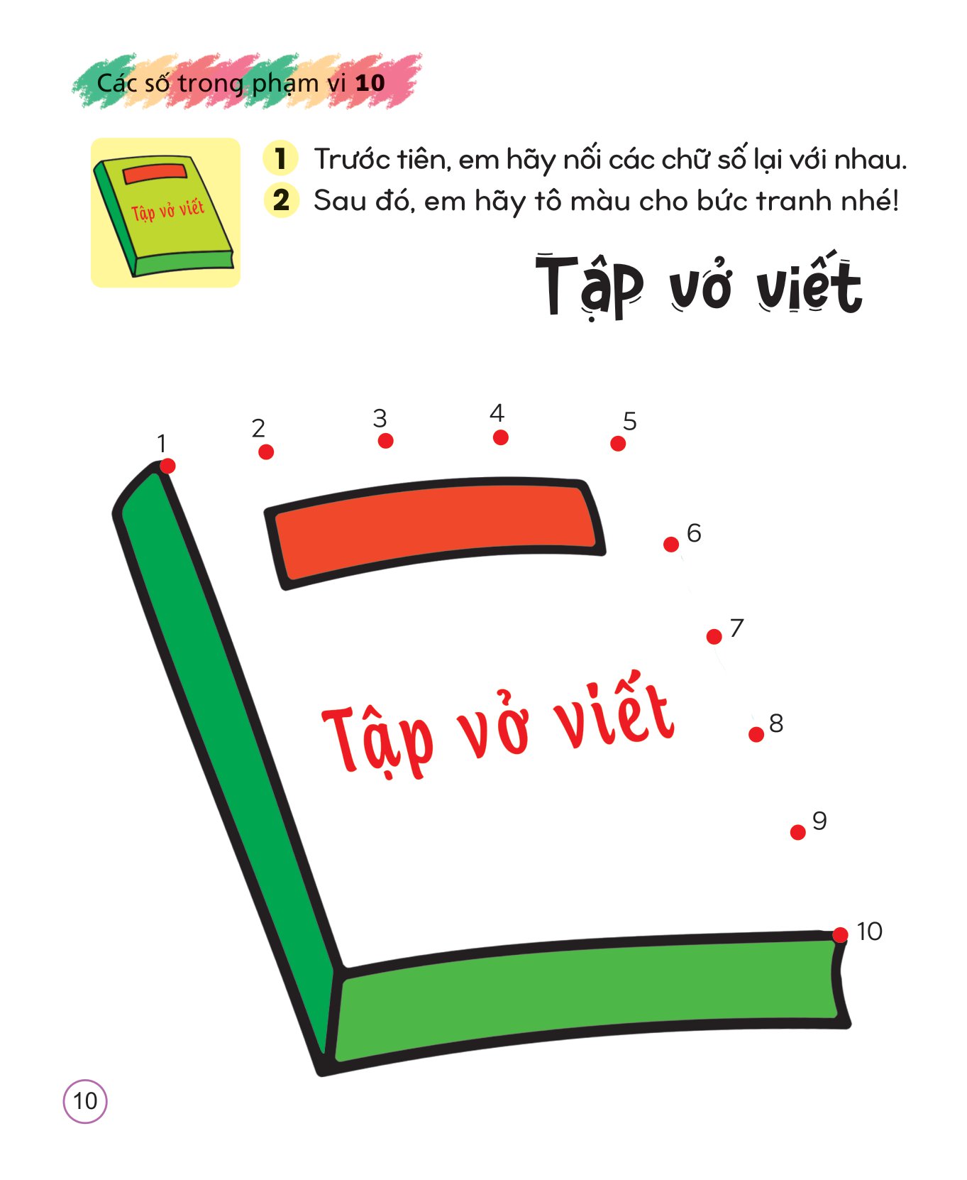 tô màu sáng tạo giúp bé làm quen với chữ cái và con số - các số trong phạm vi 10 - Ảnh 11