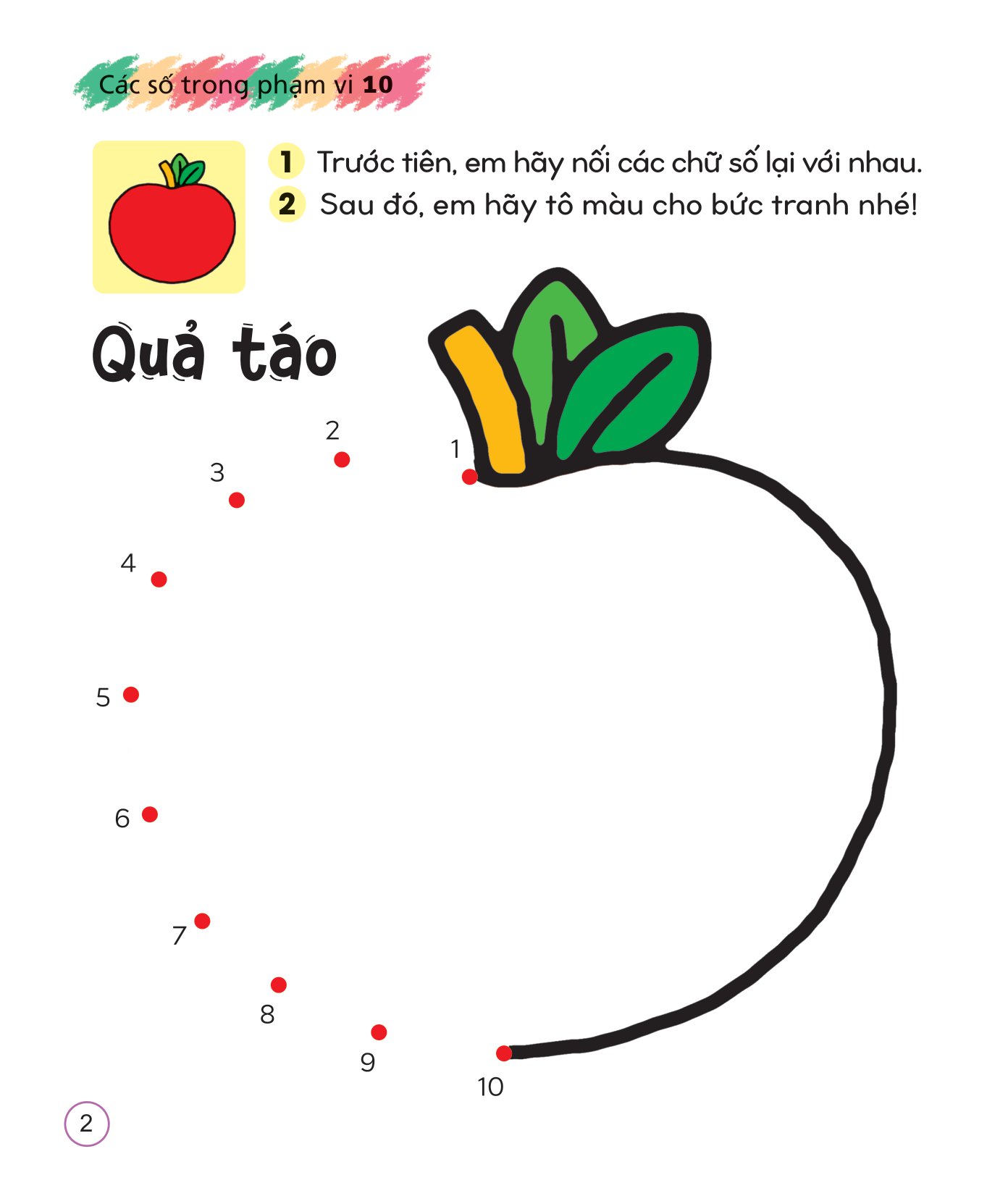 tô màu sáng tạo giúp bé làm quen với chữ cái và con số - các số trong phạm vi 10 - Ảnh 3
