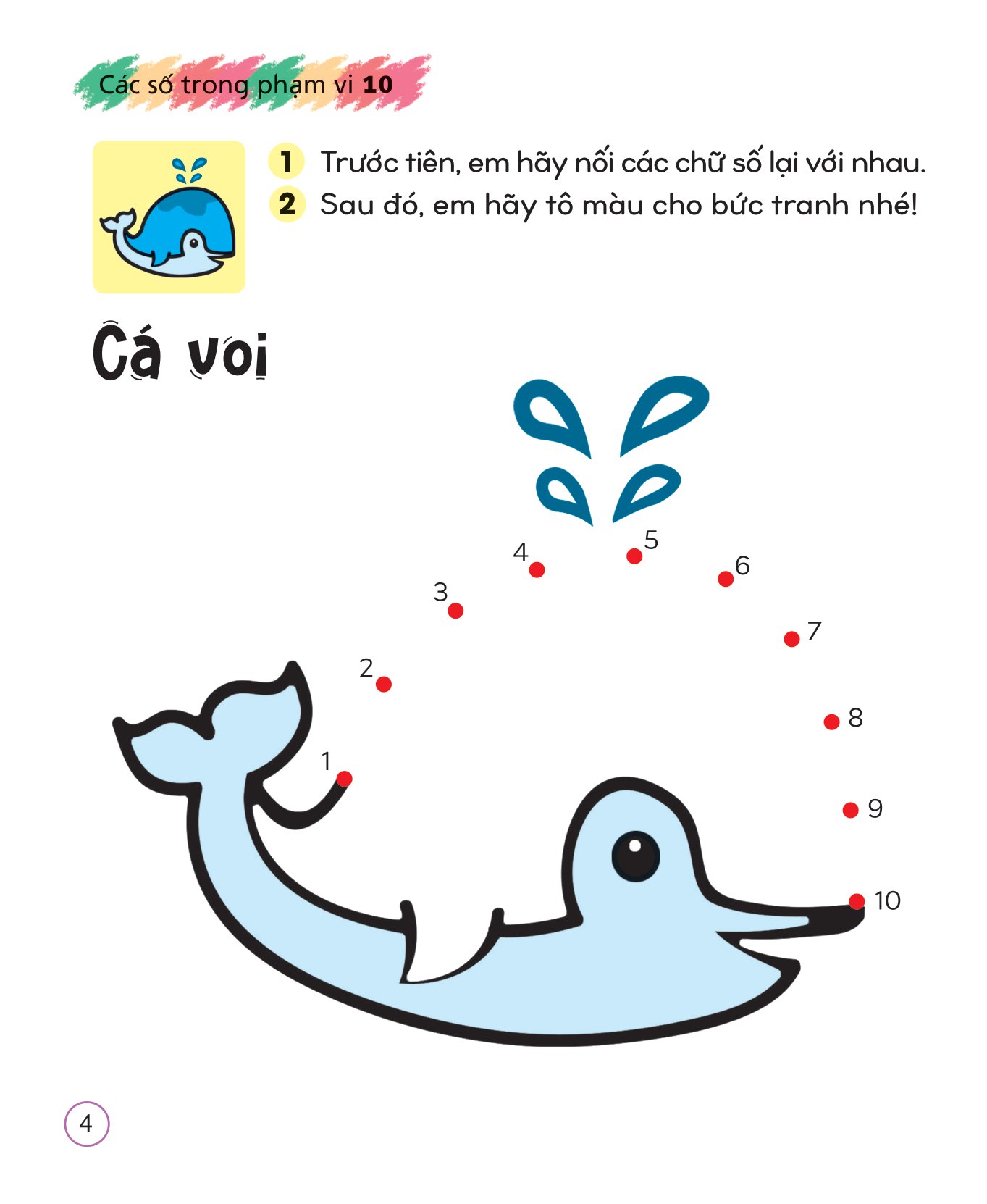 tô màu sáng tạo giúp bé làm quen với chữ cái và con số - các số trong phạm vi 10 - Ảnh 5