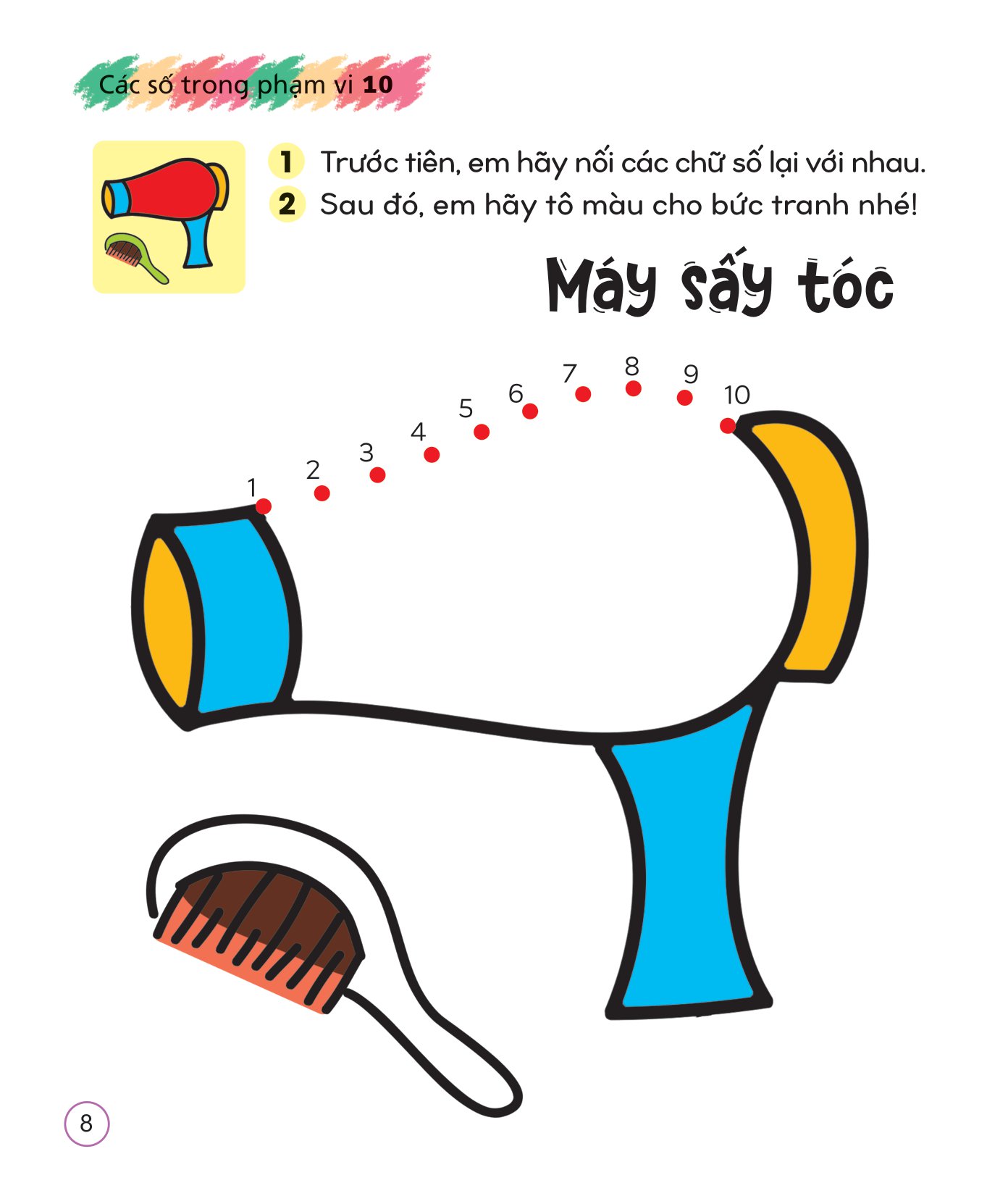tô màu sáng tạo giúp bé làm quen với chữ cái và con số - các số trong phạm vi 10 - Ảnh 9