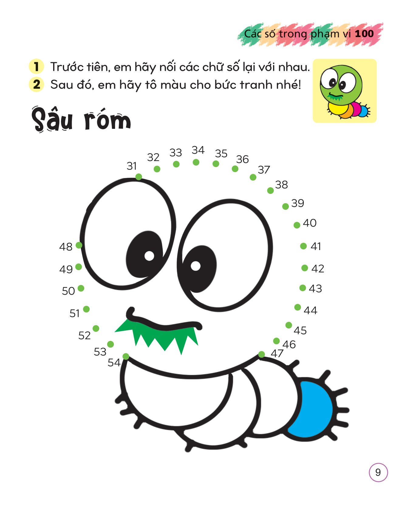 tô màu sáng tạo giúp bé làm quen với chữ cái và con số - các số trong phạm vi 100 - Ảnh 10