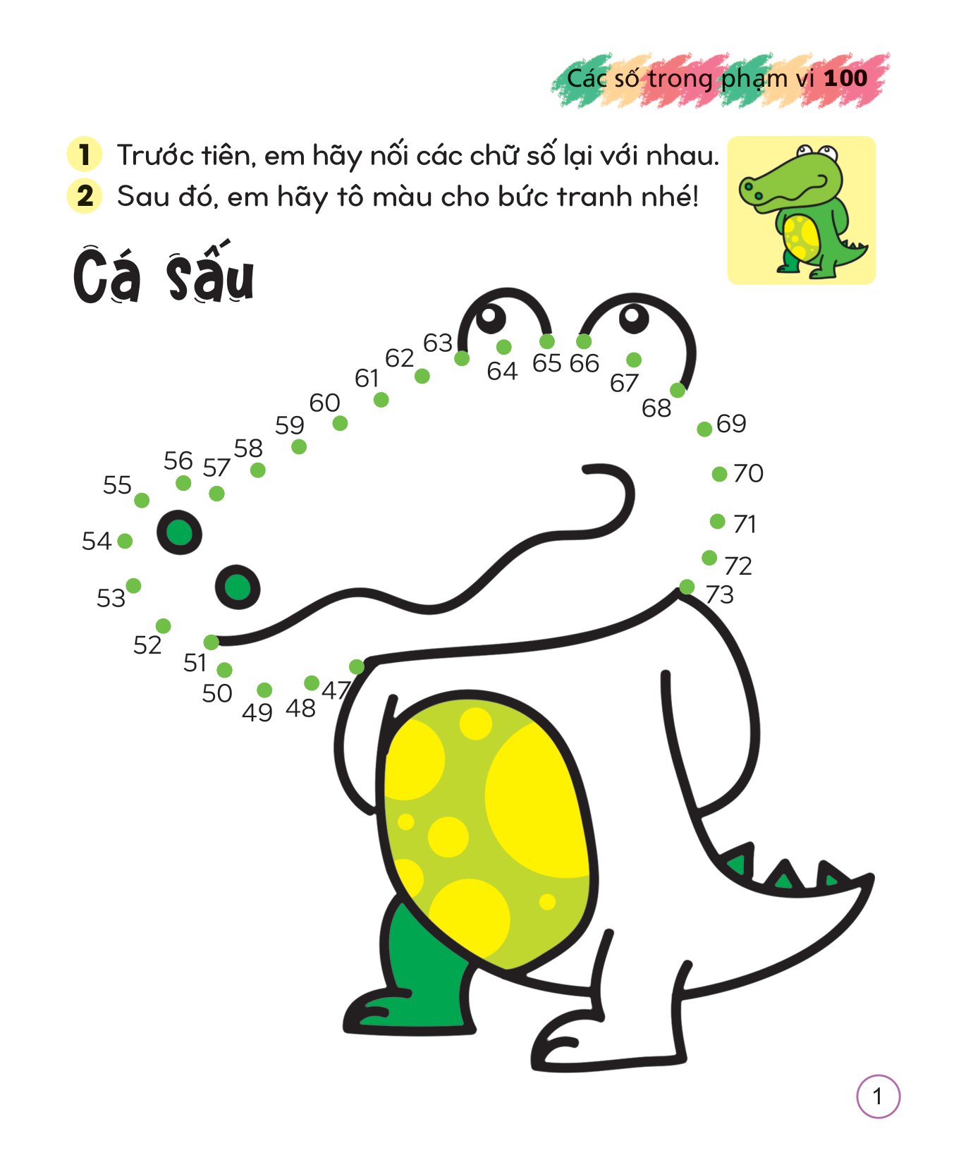 tô màu sáng tạo giúp bé làm quen với chữ cái và con số - các số trong phạm vi 100 - Ảnh 2