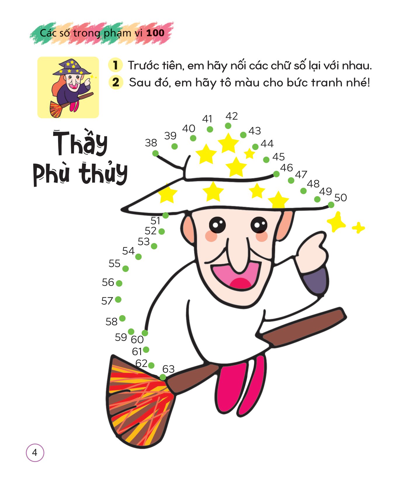 tô màu sáng tạo giúp bé làm quen với chữ cái và con số - các số trong phạm vi 100 - Ảnh 5