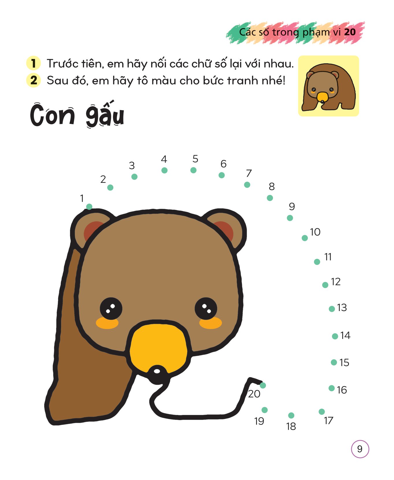 tô màu sáng tạo giúp bé làm quen với chữ cái và con số - các số trong phạm vi 20 - Ảnh 10