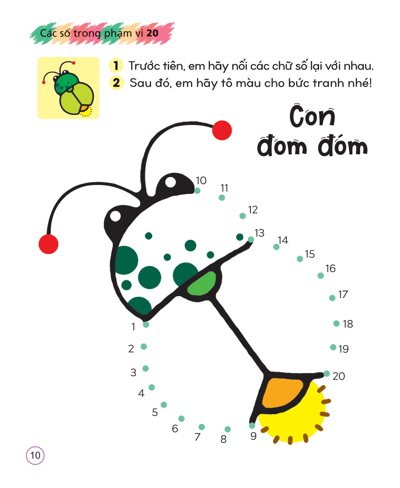 tô màu sáng tạo giúp bé làm quen với chữ cái và con số - các số trong phạm vi 20 - Ảnh 11