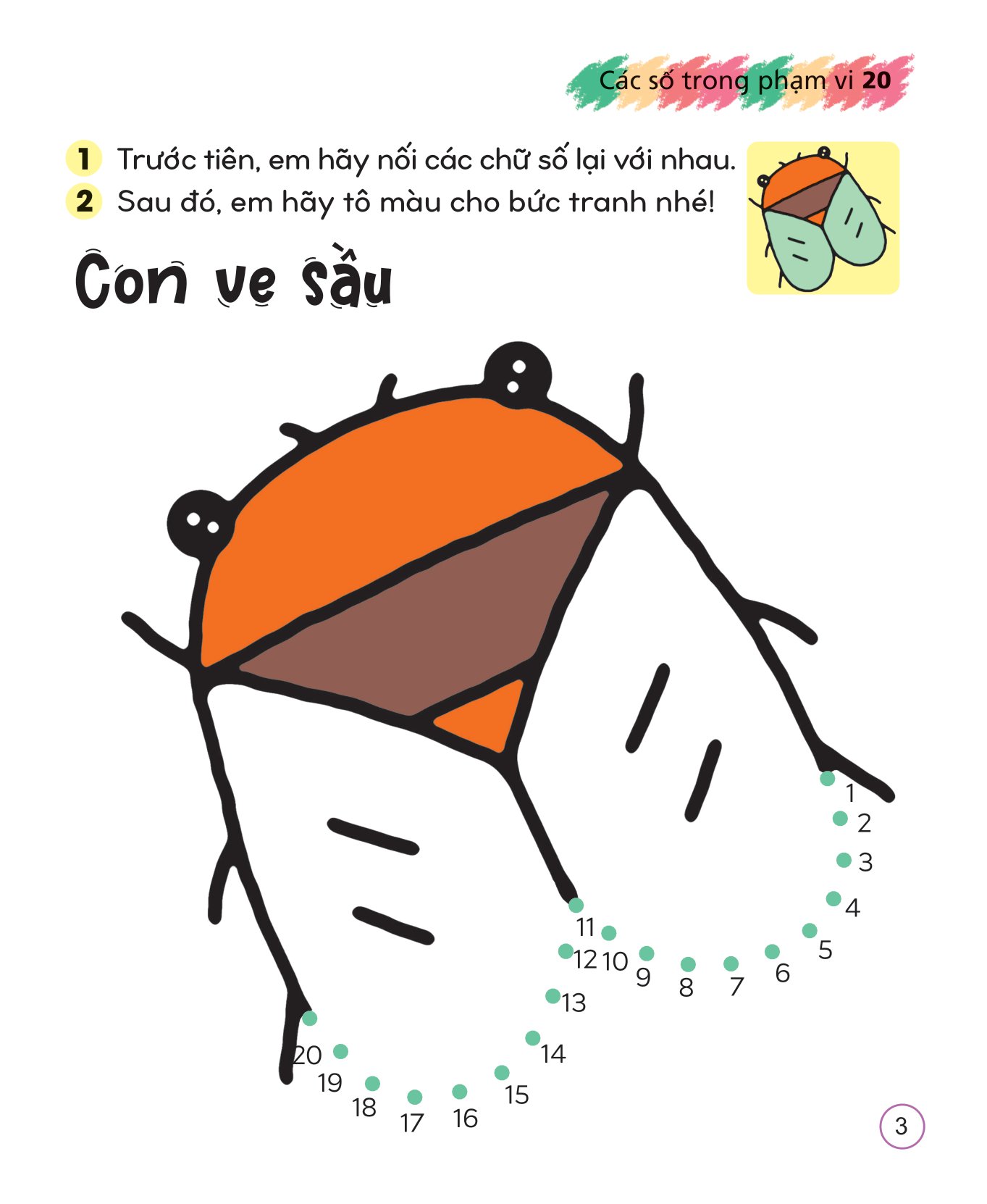 tô màu sáng tạo giúp bé làm quen với chữ cái và con số - các số trong phạm vi 20 - Ảnh 4