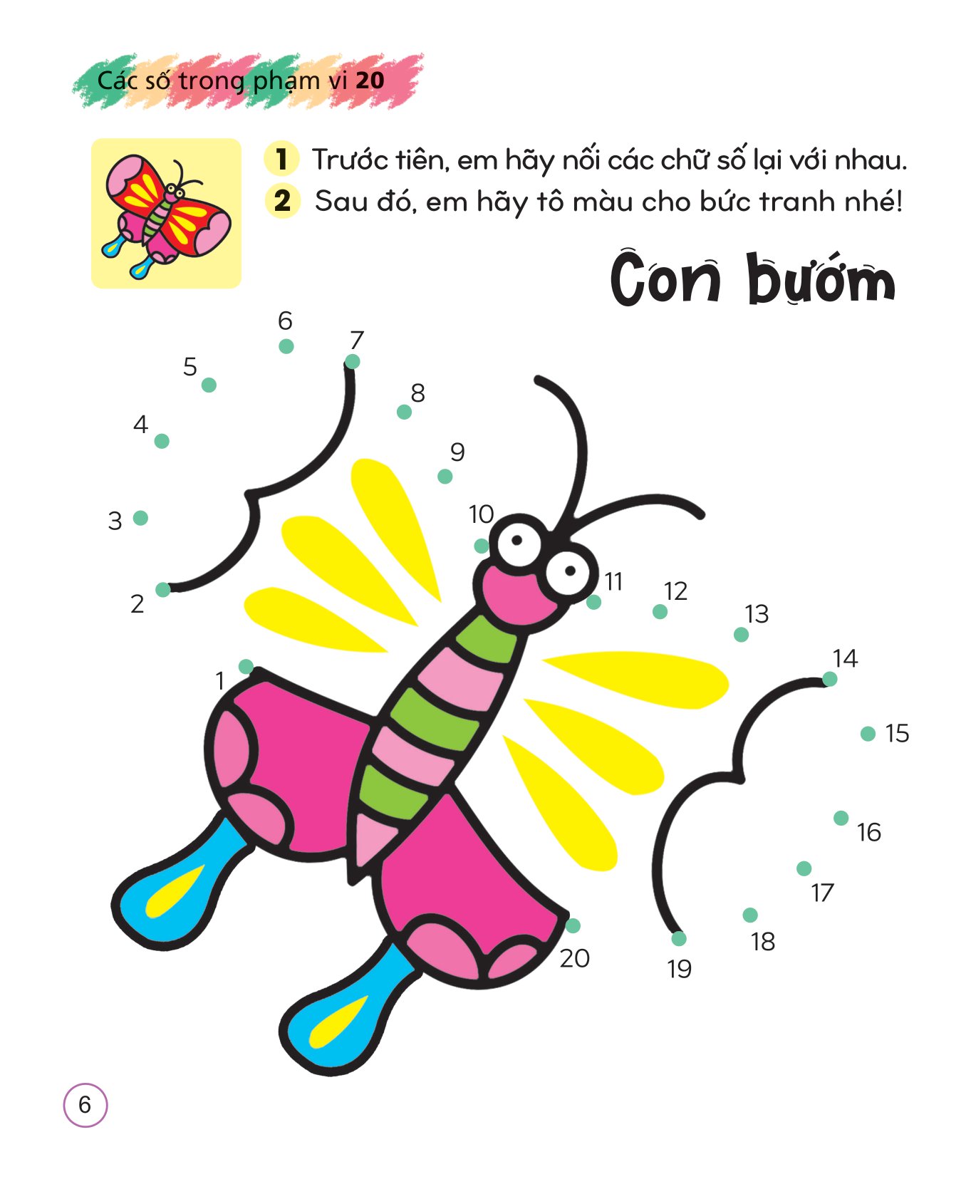 tô màu sáng tạo giúp bé làm quen với chữ cái và con số - các số trong phạm vi 20 - Ảnh 7