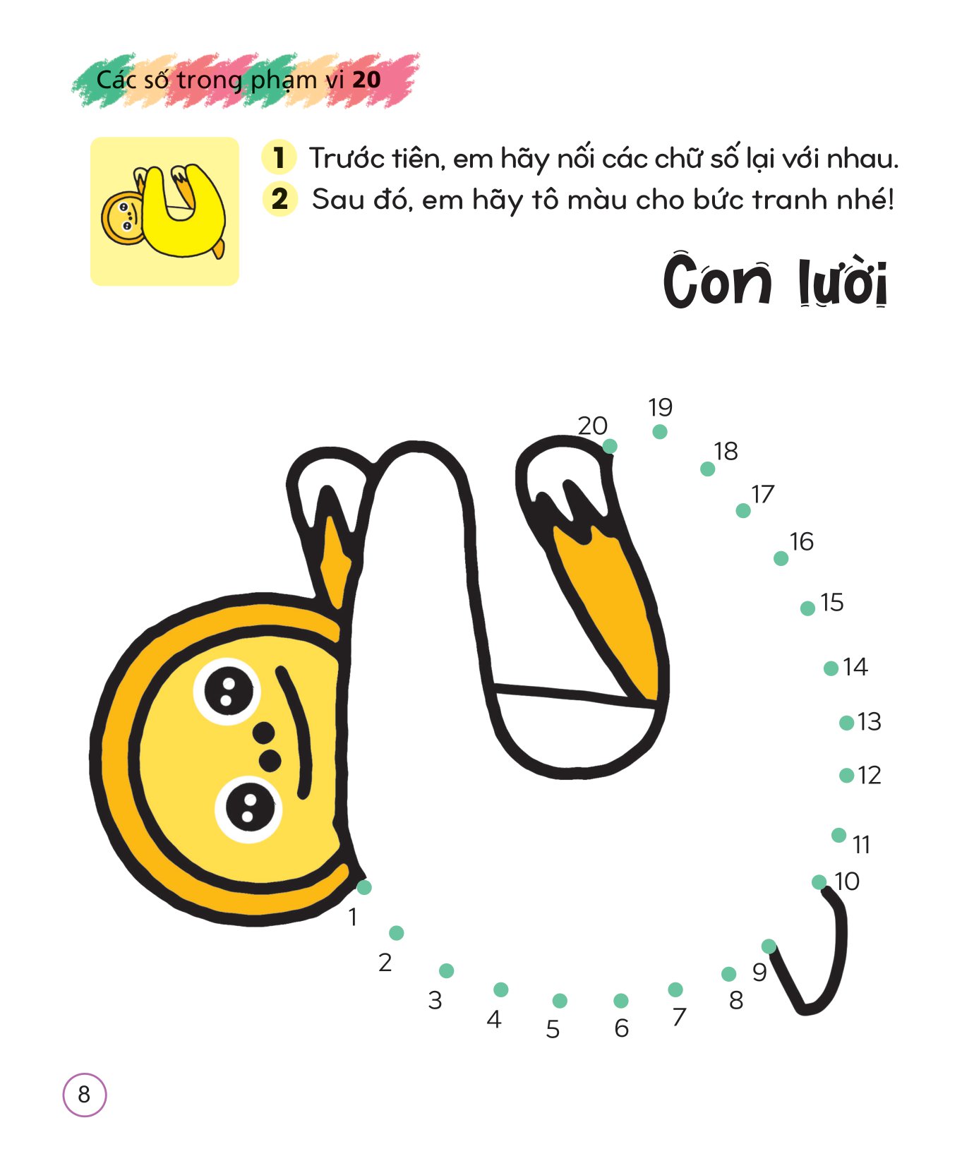 tô màu sáng tạo giúp bé làm quen với chữ cái và con số - các số trong phạm vi 20 - Ảnh 9