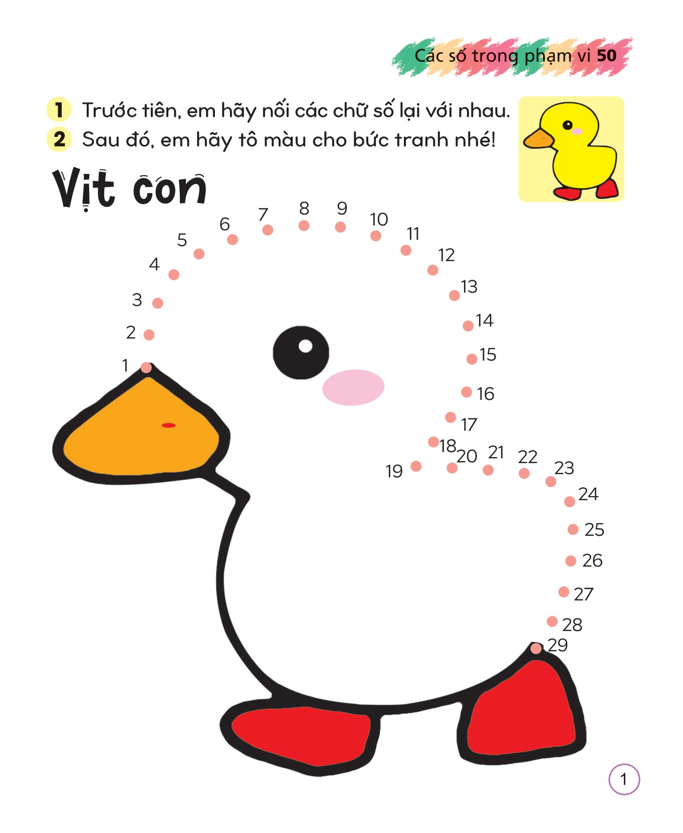 tô màu sáng tạo giúp bé làm quen với chữ cái và con số - các số trong phạm vi 50 - Ảnh 2