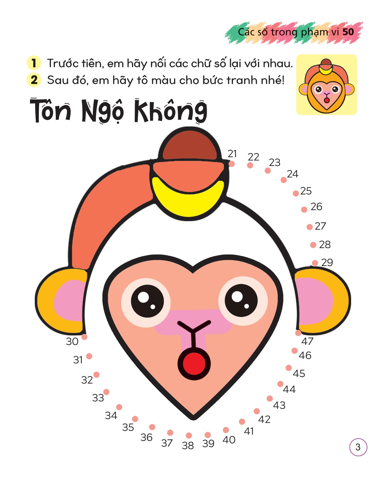 tô màu sáng tạo giúp bé làm quen với chữ cái và con số - các số trong phạm vi 50 - Ảnh 4