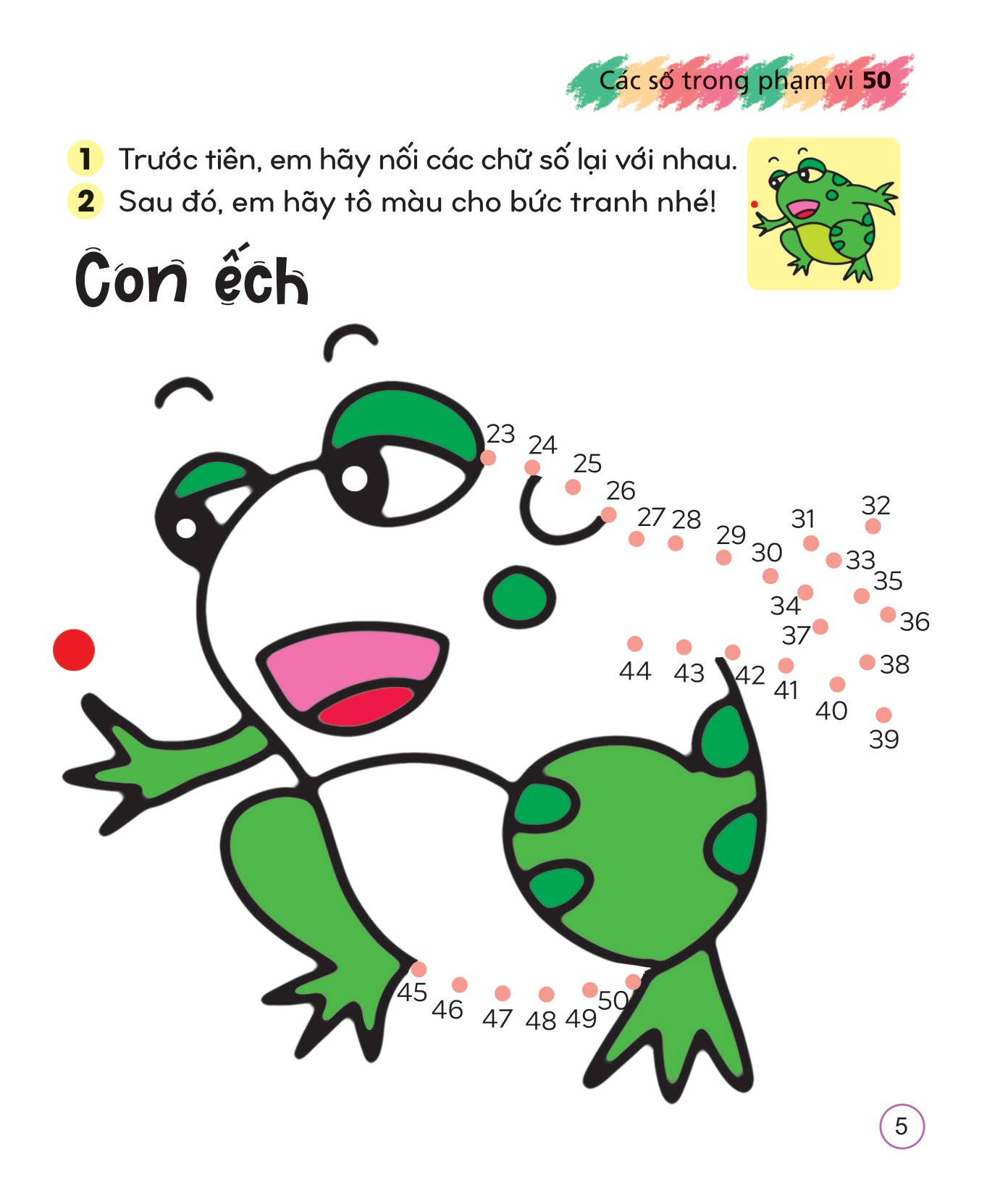 tô màu sáng tạo giúp bé làm quen với chữ cái và con số - các số trong phạm vi 50 - Ảnh 6