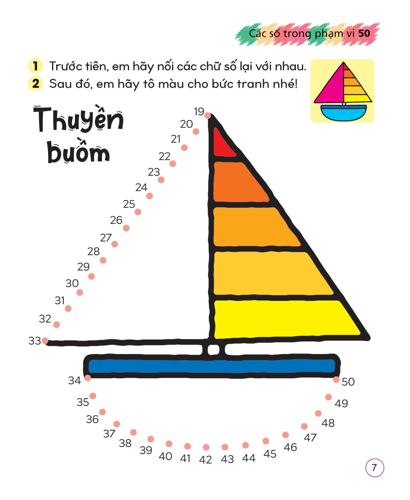 tô màu sáng tạo giúp bé làm quen với chữ cái và con số - các số trong phạm vi 50 - Ảnh 8