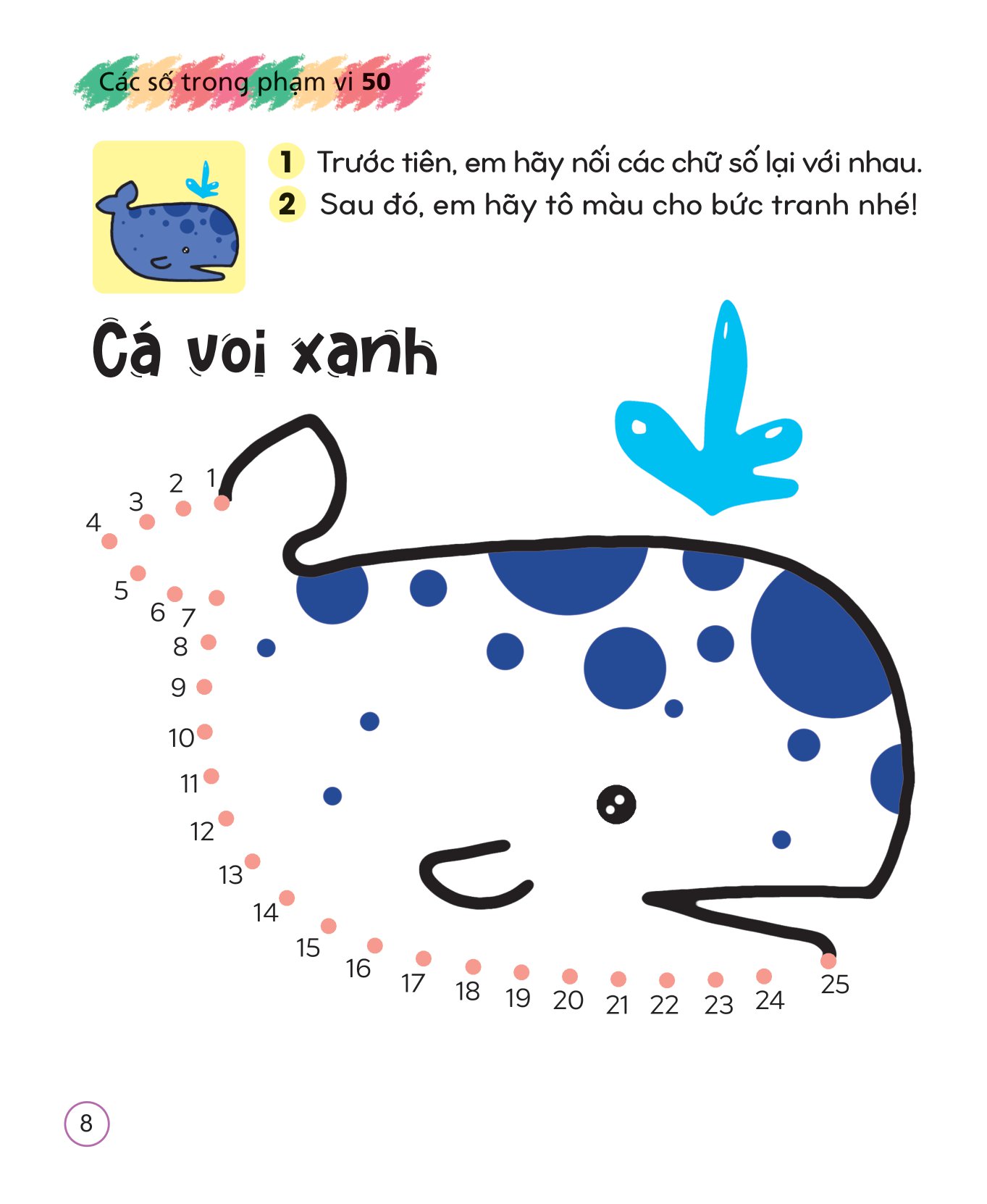 tô màu sáng tạo giúp bé làm quen với chữ cái và con số - các số trong phạm vi 50 - Ảnh 9