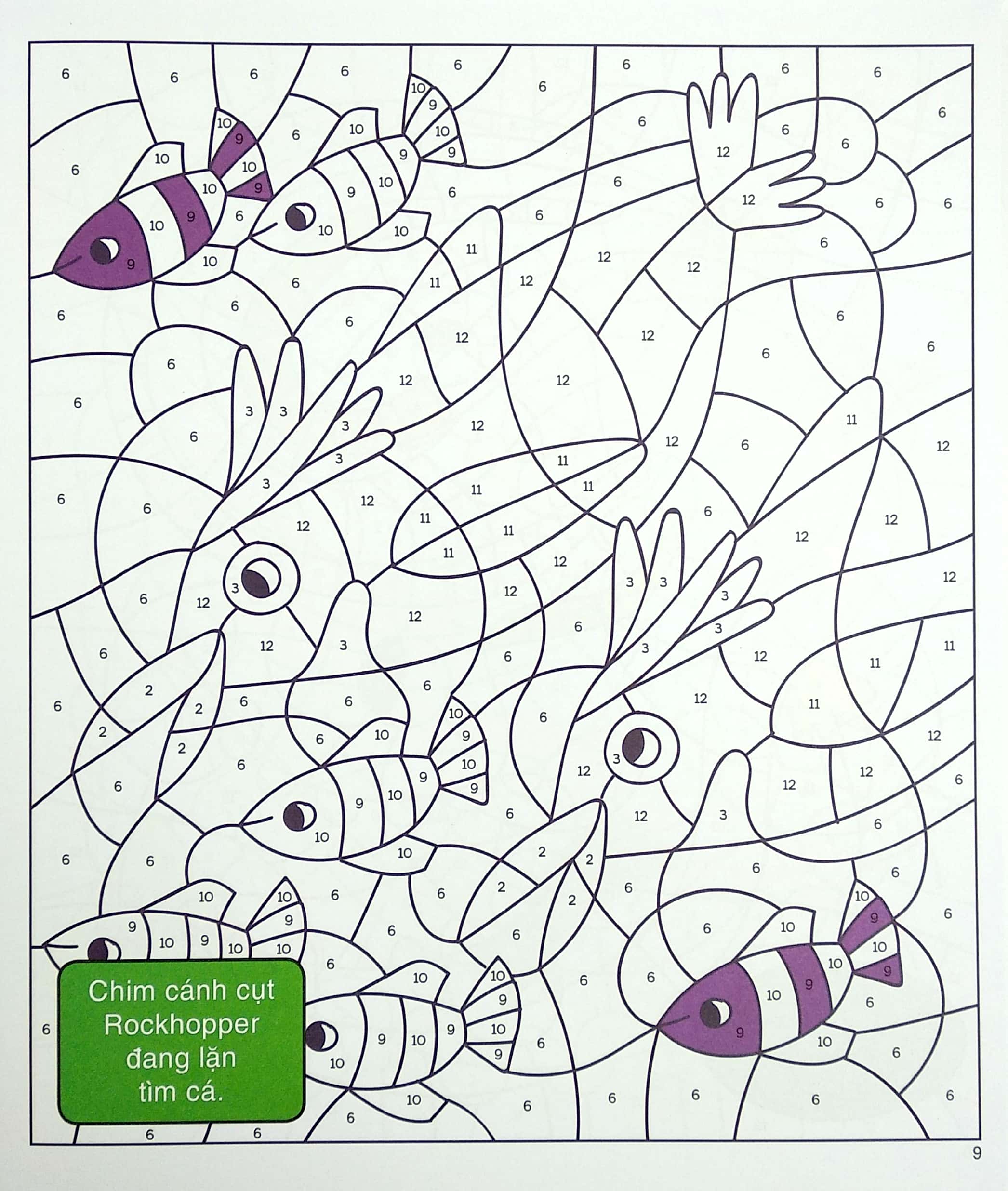 tô màu theo số - dưới đại dương - phát triển khả năng sáng tạo cho trẻ - Ảnh 10