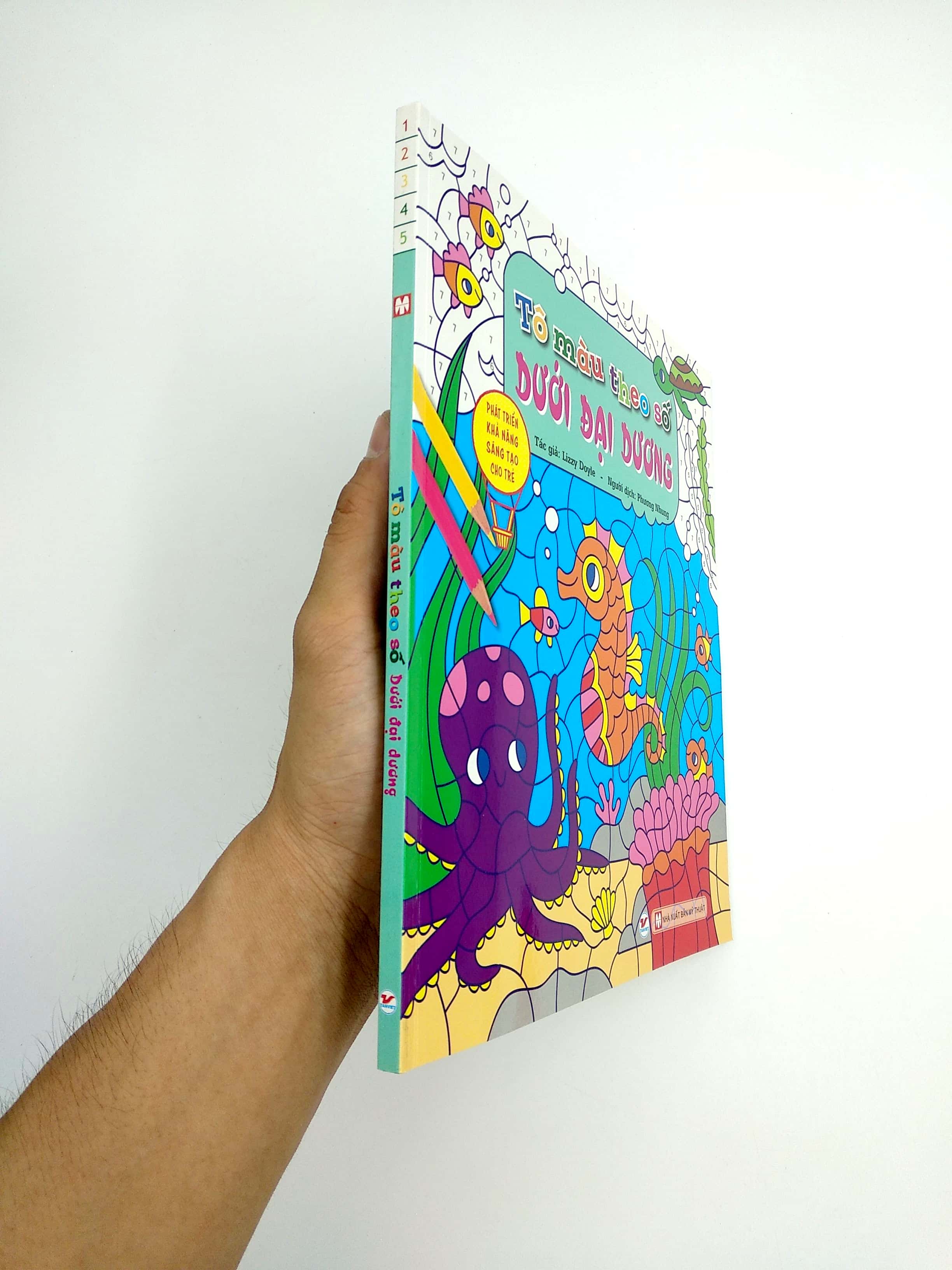 tô màu theo số - dưới đại dương - phát triển khả năng sáng tạo cho trẻ - Ảnh 12