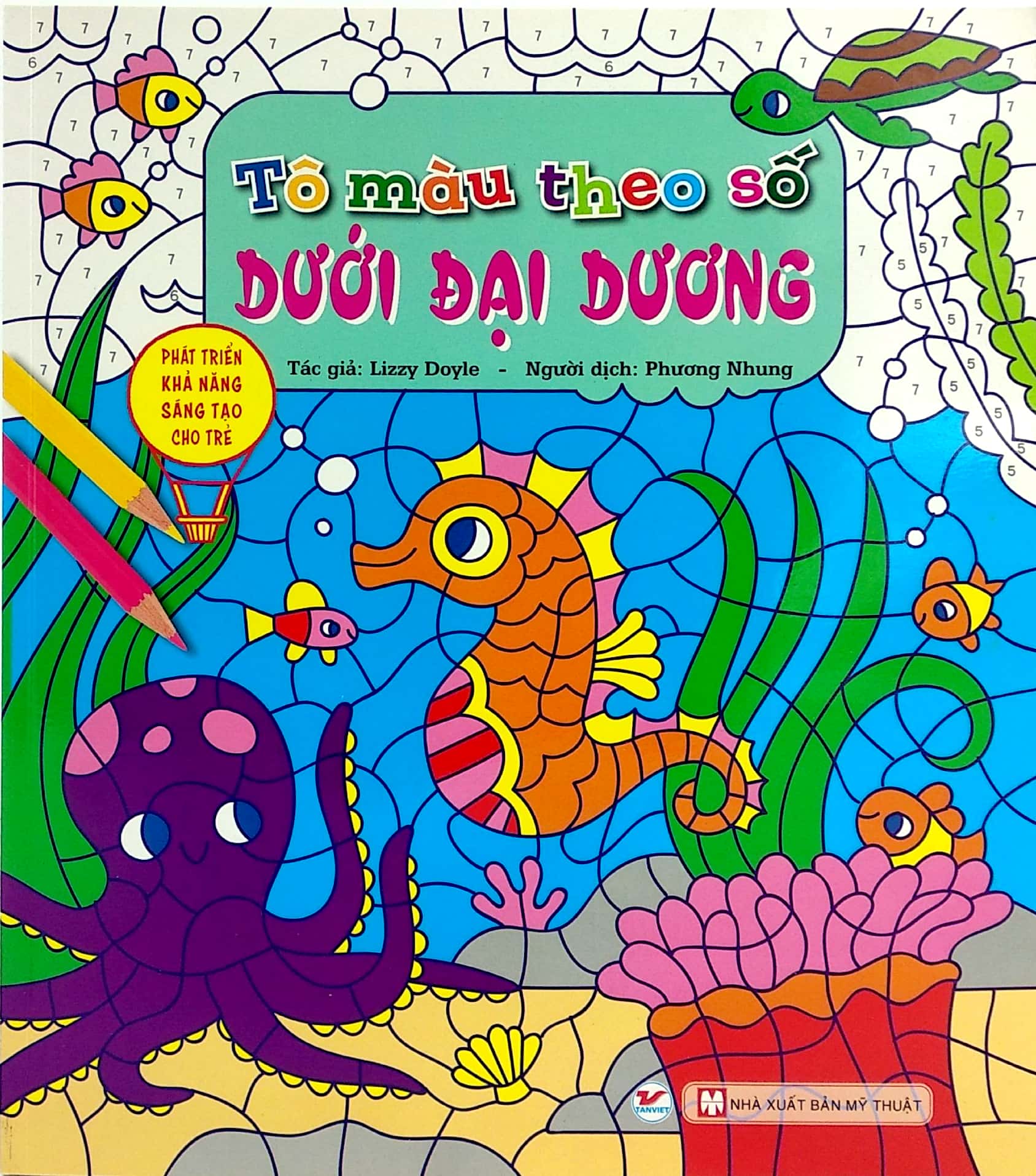 tô màu theo số - dưới đại dương - phát triển khả năng sáng tạo cho trẻ - Ảnh 2