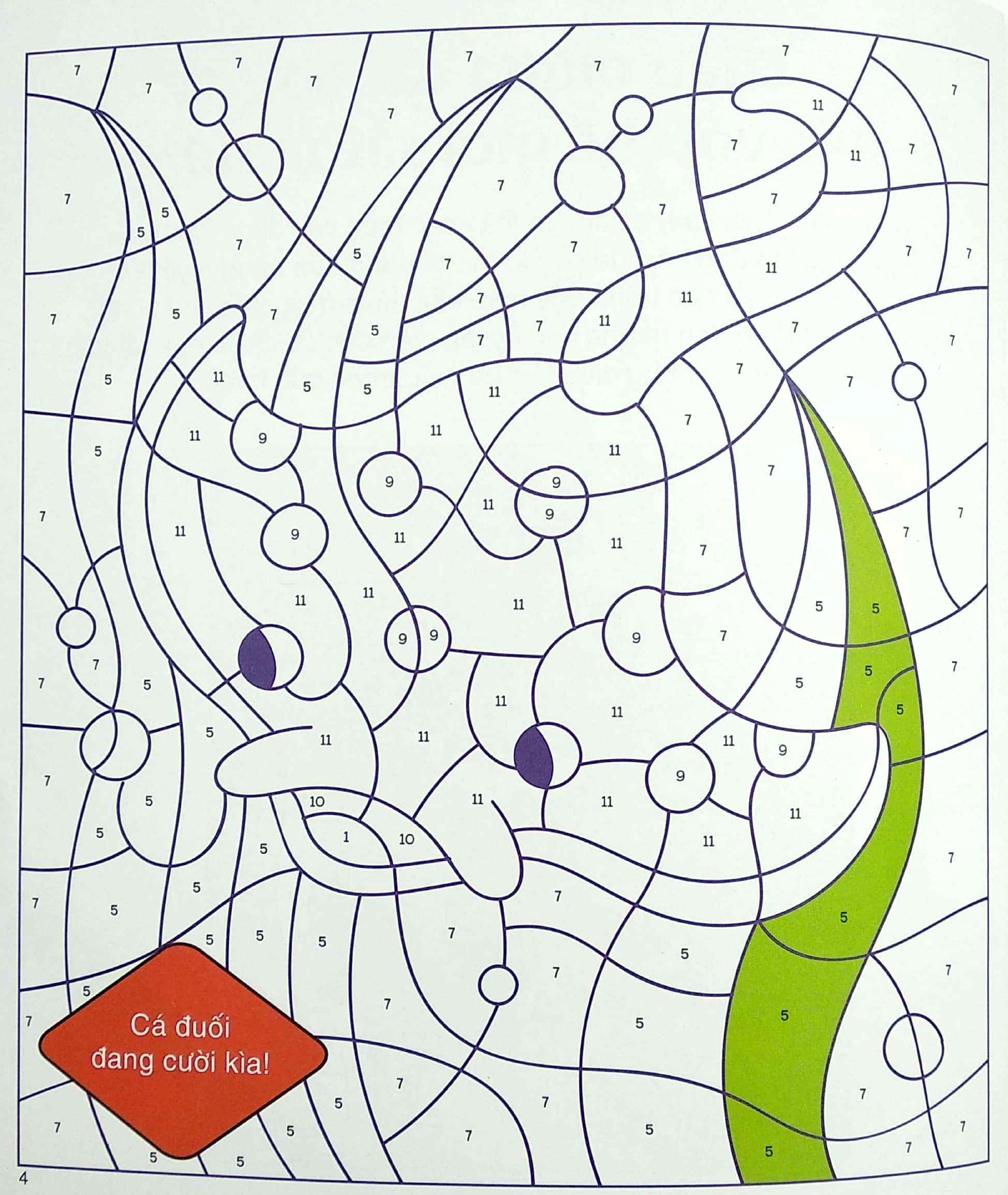 tô màu theo số - dưới đại dương - phát triển khả năng sáng tạo cho trẻ - Ảnh 5