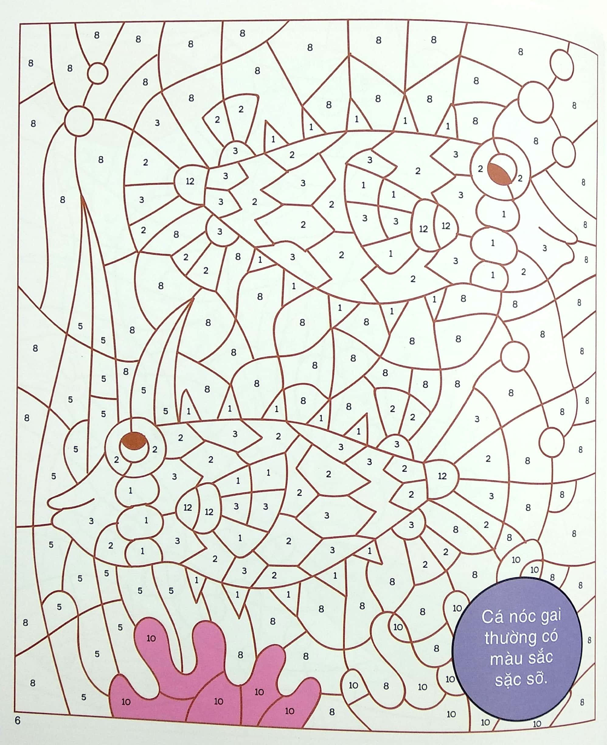 tô màu theo số - dưới đại dương - phát triển khả năng sáng tạo cho trẻ - Ảnh 7