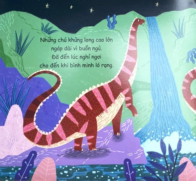 tỏa sáng trong đêm - chúc ngủ ngon khủng long - bìa cứng - Ảnh 3