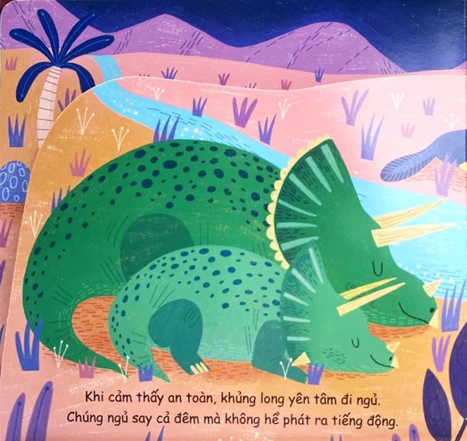 tỏa sáng trong đêm - chúc ngủ ngon khủng long - bìa cứng - Ảnh 4
