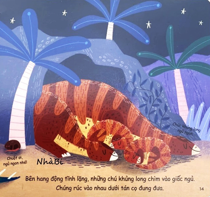 tỏa sáng trong đêm - chúc ngủ ngon khủng long - bìa cứng - Ảnh 5