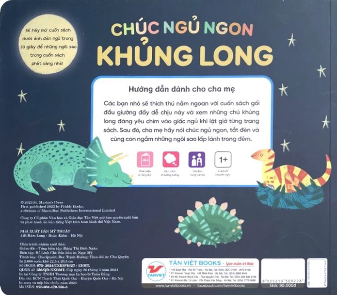 tỏa sáng trong đêm - chúc ngủ ngon khủng long - bìa cứng - Ảnh 7