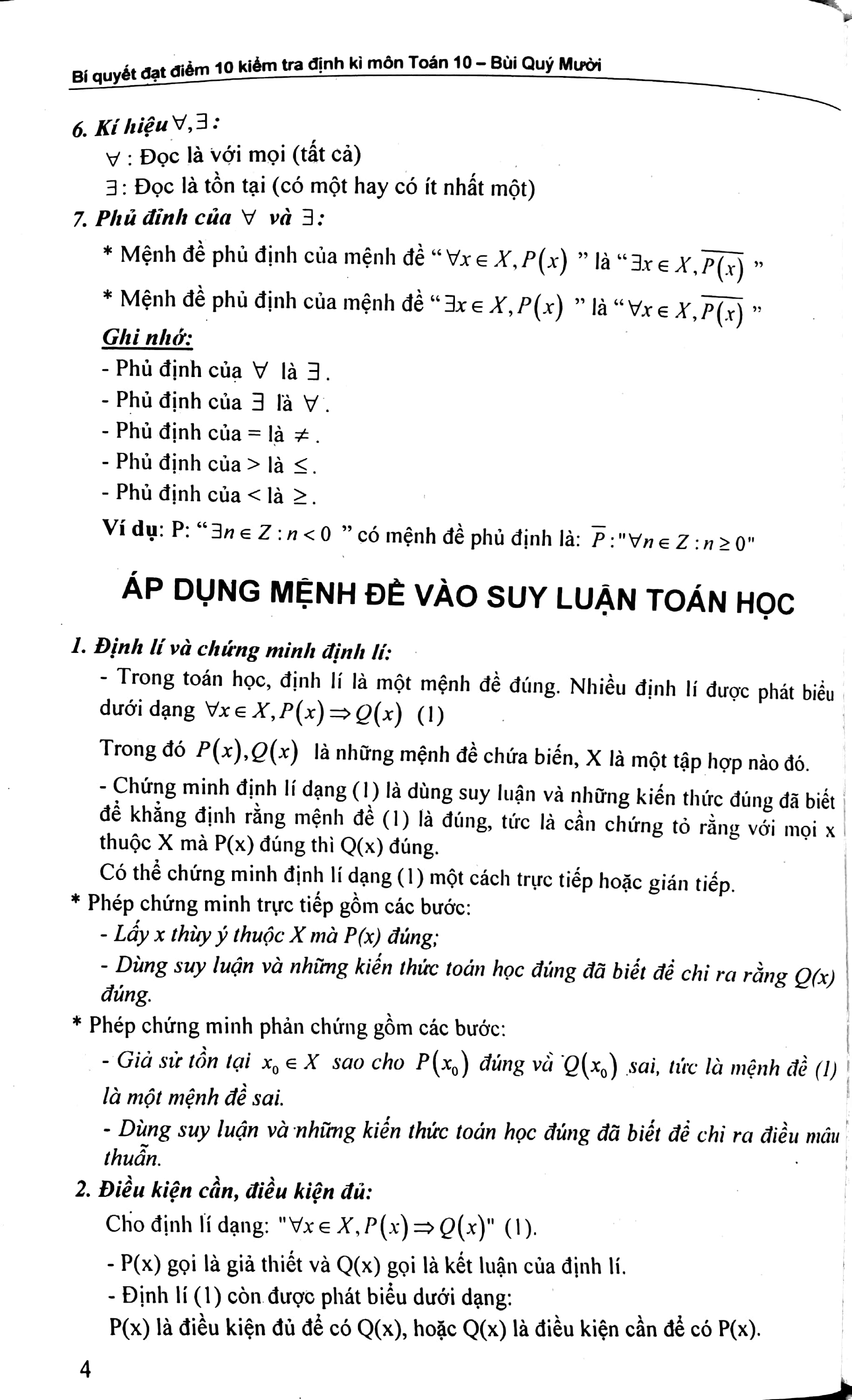 Toán 10 - Bí Quyết Đạt Điểm 10 Kiểm Tra Định Kì - Ảnh 4