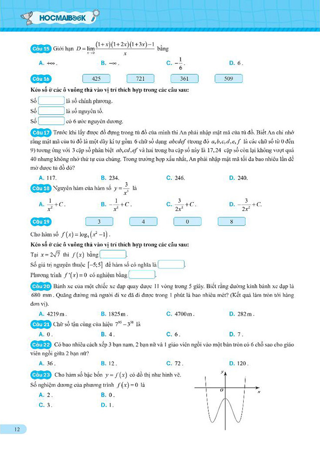 tốc chiến - luyện đề kiểm tra tư duy - theo cấu trúc đề thi của đại học bách khoa hà nội (tái bản 2024) - Ảnh 9