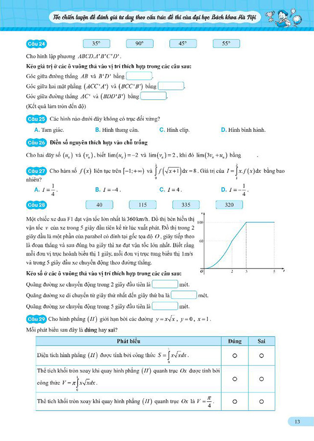 Tốc Chiến - Luyện Đề Kiểm Tra Tư Duy - Theo Cấu Trúc Đề Thi Của Đại Học Bách Khoa Hà Nội (Tái Bản 2025) - Ảnh 5