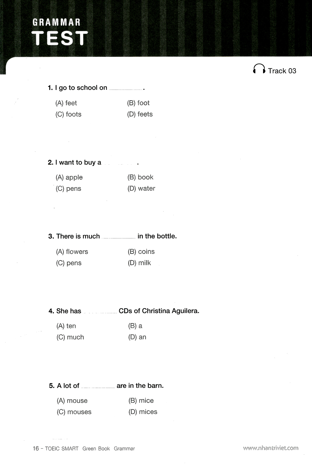 toeic smart - green book grammar (kèm cd) - Ảnh 10