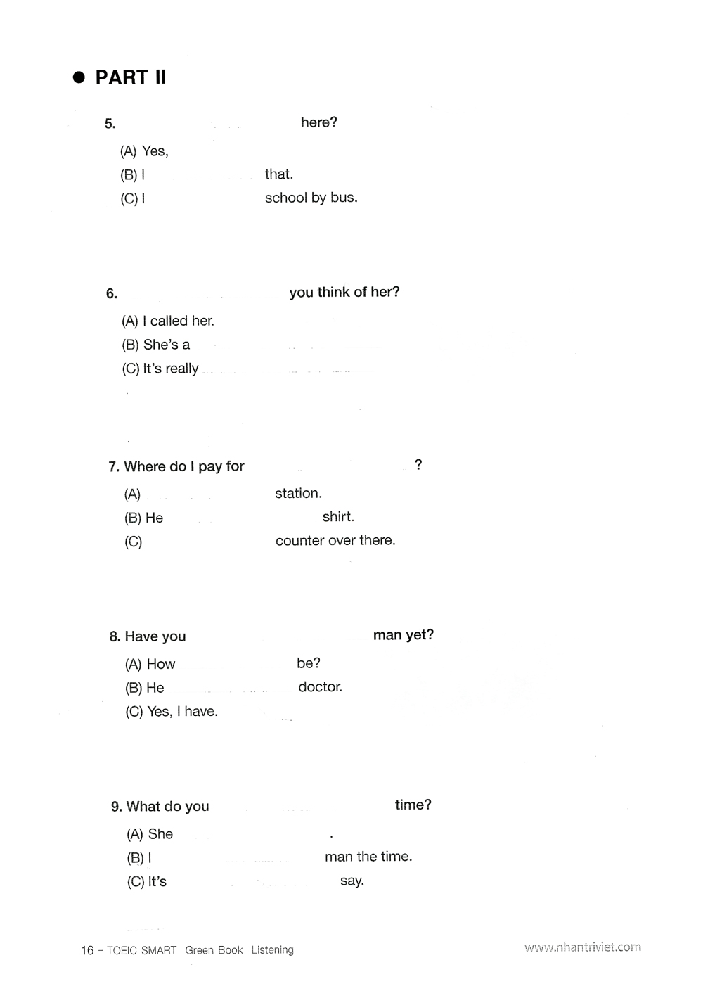 toeic smart: green book - listening (tái bản 2018) - Ảnh 11