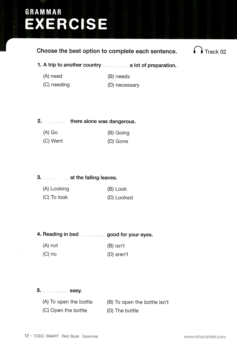 toeic smart - red book grammar (kèm cd) - Ảnh 6