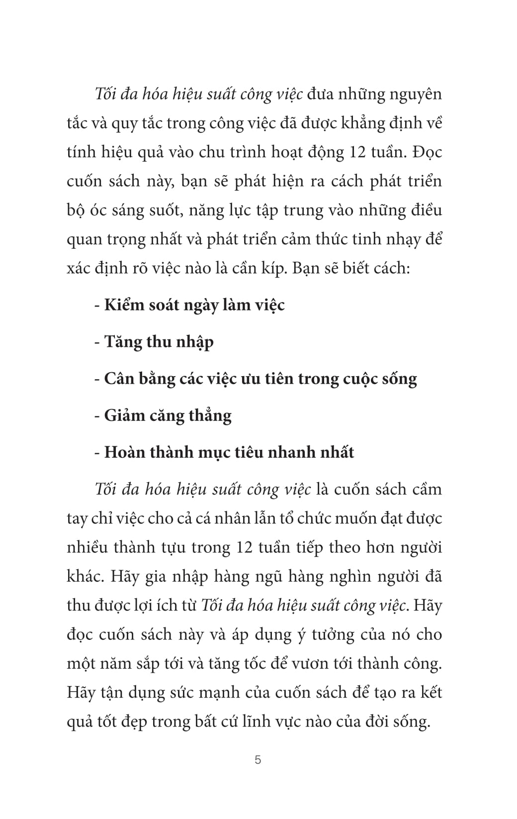 Tối Đa Hóa Hiệu Suất Công Việc - Việc 12 Tháng Làm Trong 12 Tuần (Tái Bản 2025) - Ảnh 5
