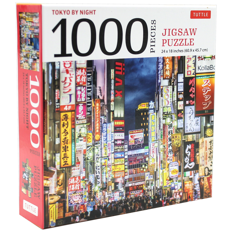 tokyo by night - 1000 piece jigsaw puzzle : tokyo's kabuki-cho district at night: finished size 24 x 18 inches (61 x 46 cm) - Ảnh 2
