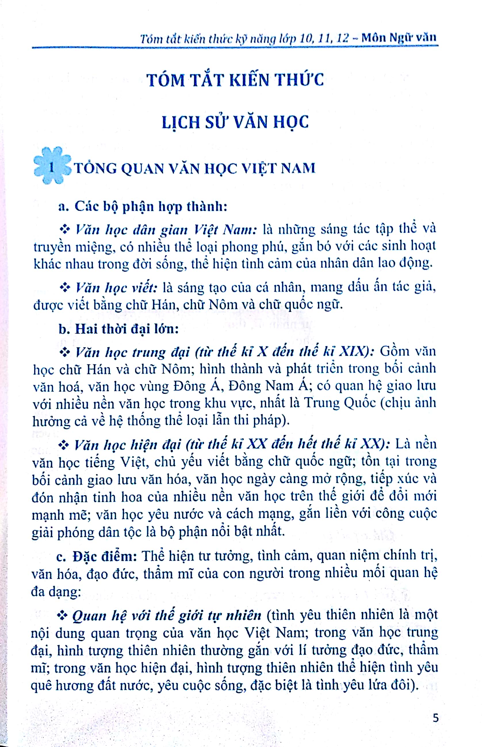 tóm tắt kiến thức - kĩ năng lớp 10/11/12 môn ngữ văn chuẩn bị cho kì thi thpt - Ảnh 4